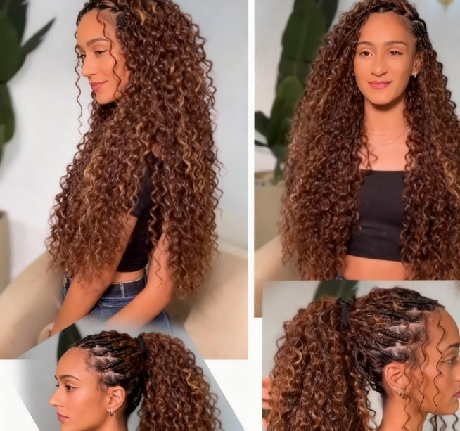 24in150g Italie boucles Deep twist boho boucles Crochet cheveux
