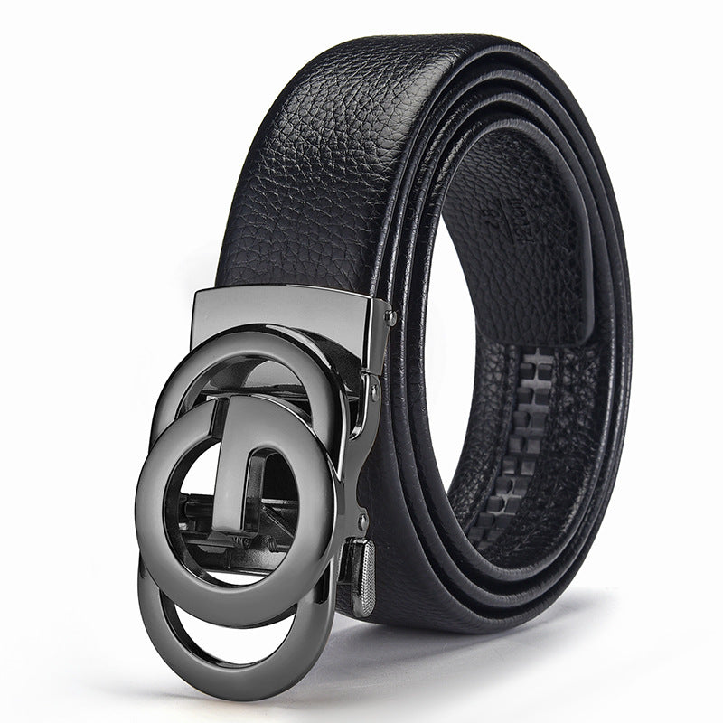 Ceinture en cuir véritable emboîtée
