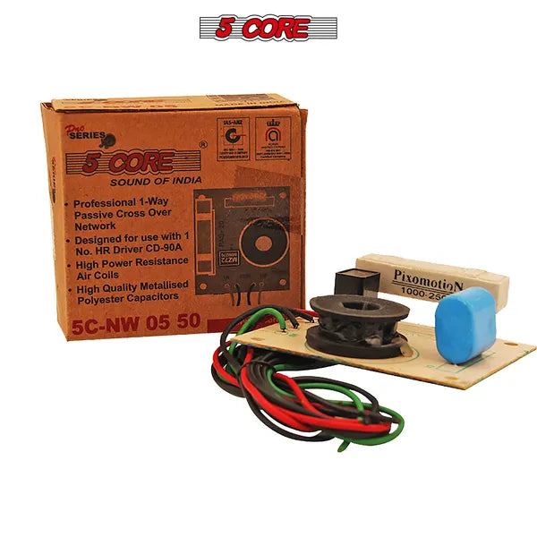 5 CORE 1 Voie Passive Cross Over Network Diviseur de fréquence Polyester métallisé -