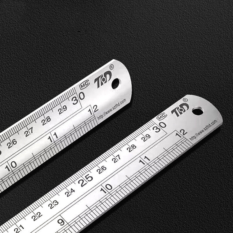 British Straight Steel Ruler 15 20 30 50cm Acier inoxydable Ruler Straight Steel Ruler
