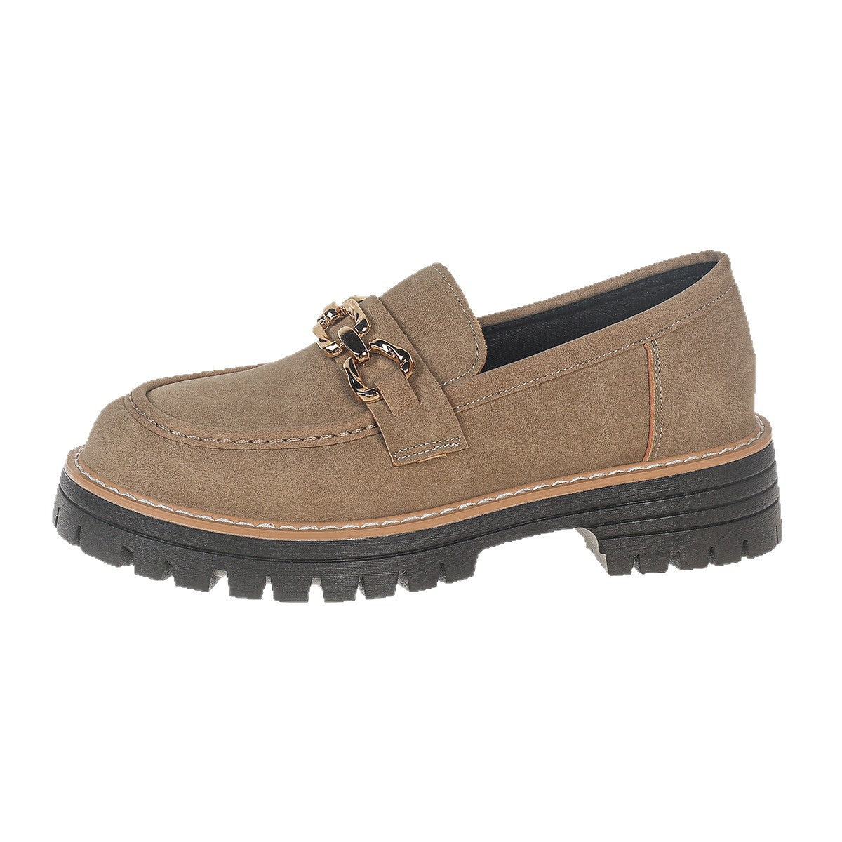 Chaussures élégantes de style britannique pour femmes à talon de bloc