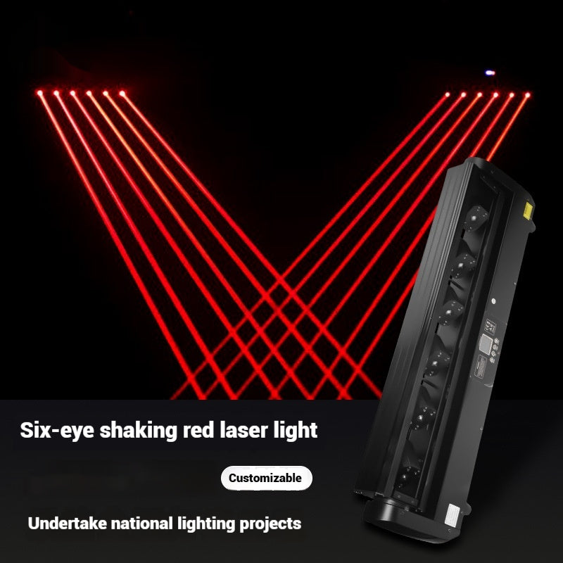 Lampe laser à double élingue à six yeux pleine couleur
