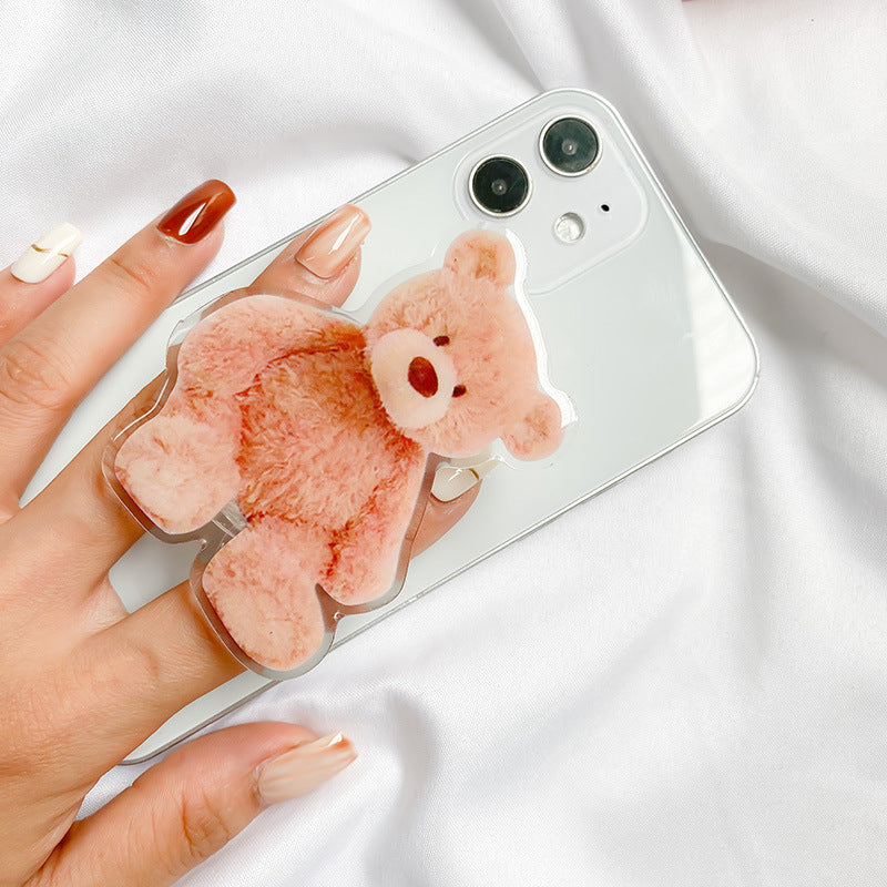Cute Bear Niche Ring Buckle Mobile Phone Holder