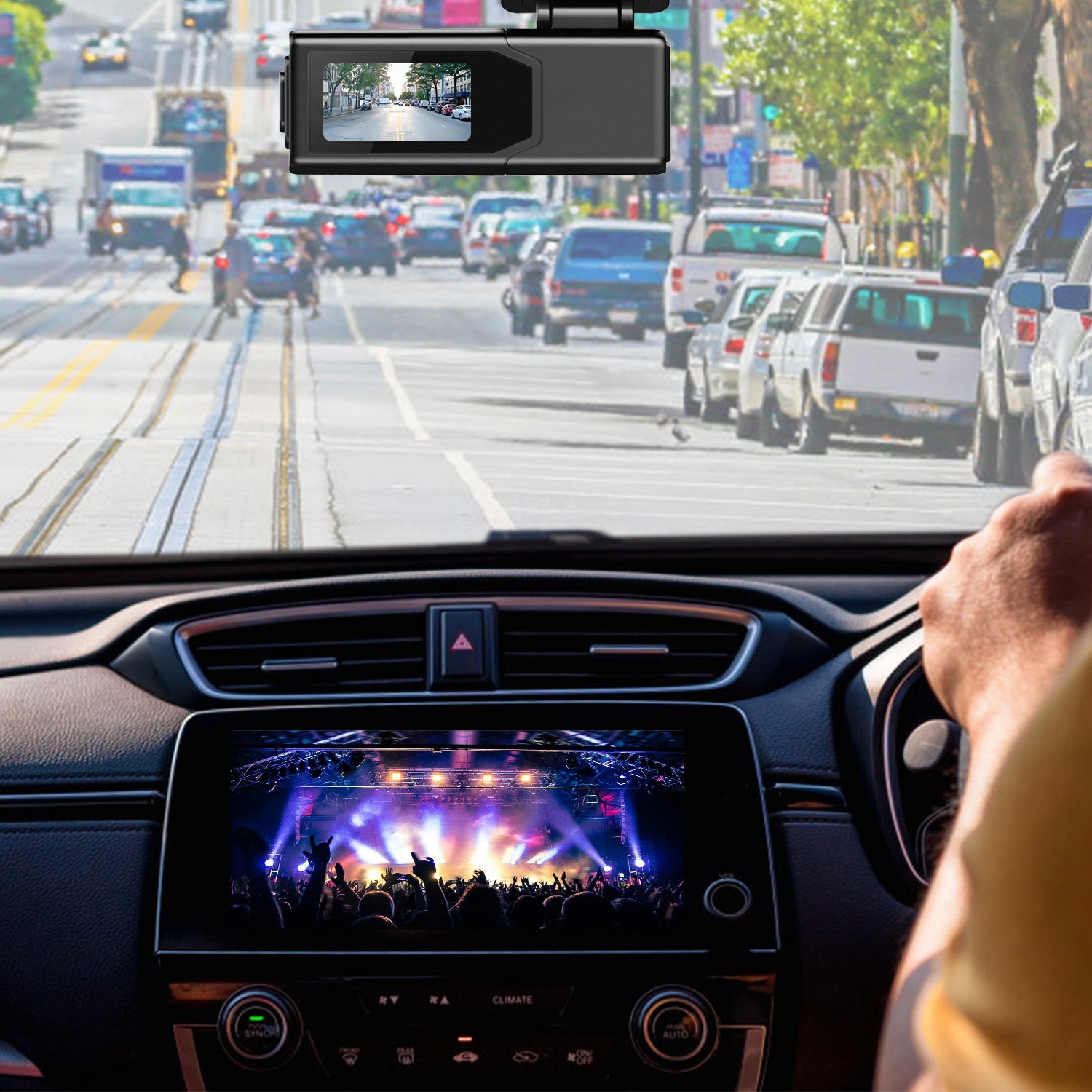 1Pc 2K HD avant Dash Cam pour voiture avec écran IPS vision nuit enregistrement inclus 32G