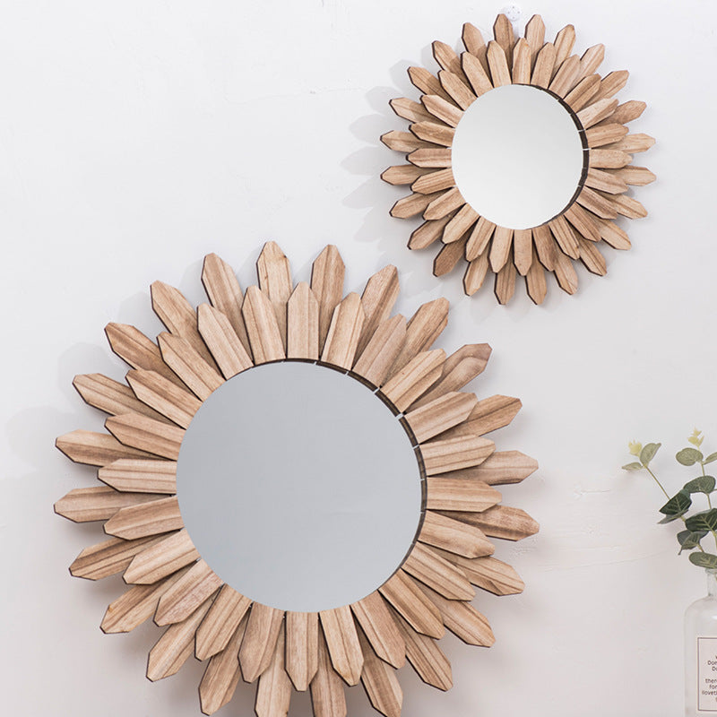 Style européen Solid Wood Finish Handmade Pending Mirror Homestay Hotel Entrée Decoratio