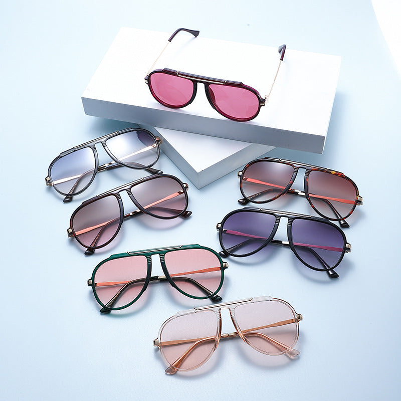 3654 Métal Double-Bridge Aviator Lunettes de soleil Commerce électronique Commerce extérieur Amazon Mode Uv400