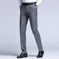 Pantalon de jambe droite polyvalent couleur solide pour hommes
