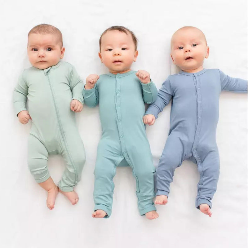 Bamboo Fibre Manches longues Une pièce Robe de salon Romper