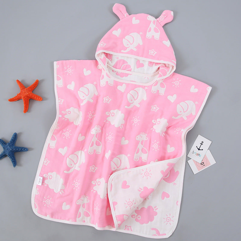 Cape de serviette de bain pour enfants avec cap Pure Cotton Gauze