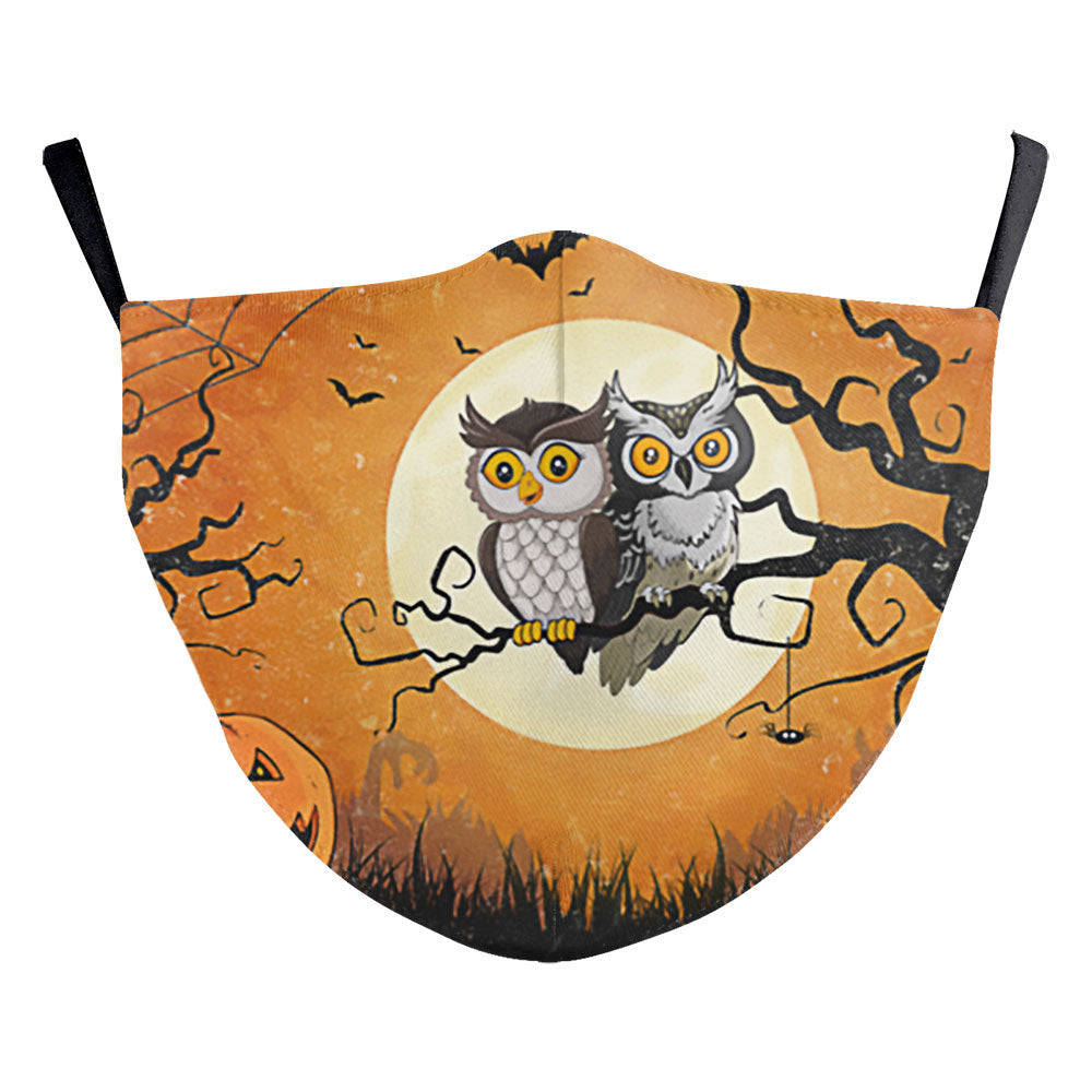 Crâne d'Halloween Impression numérique drôle Masque de poussière double couche