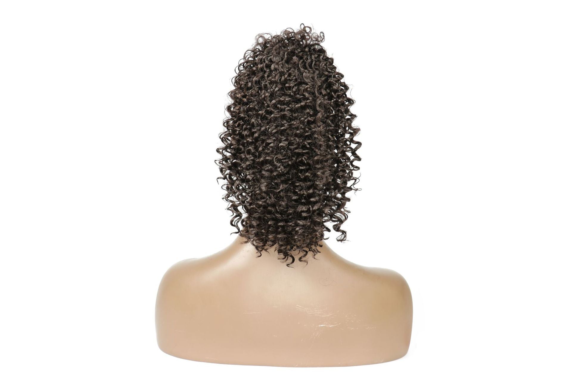 Tête de cheveux bouclés en fibre chimique