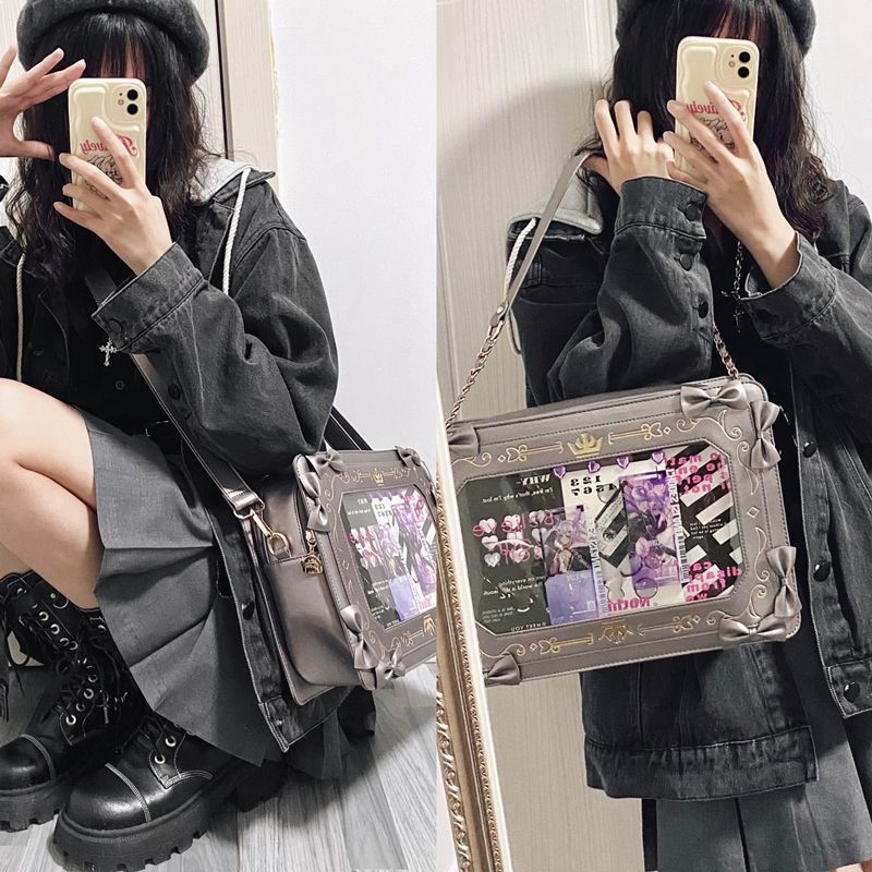 Sac transdermique monoplace Retro Transparent Petit sac carré