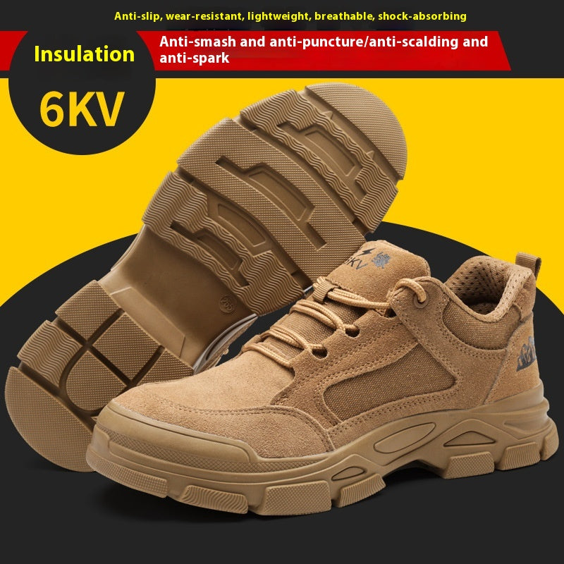 Chaussures de travail isolantes anti-smash et anti-puncture légères résistants à l'usure pour hommes
