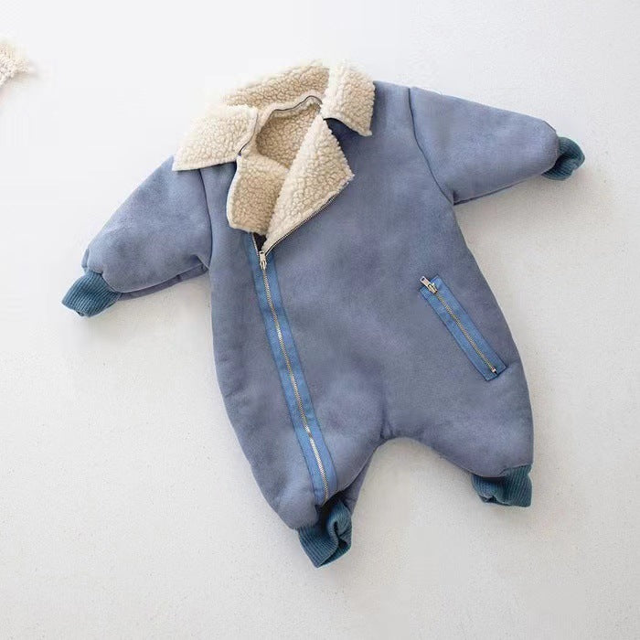 Bébé une pièce en polaire Romper épaissé Onesie