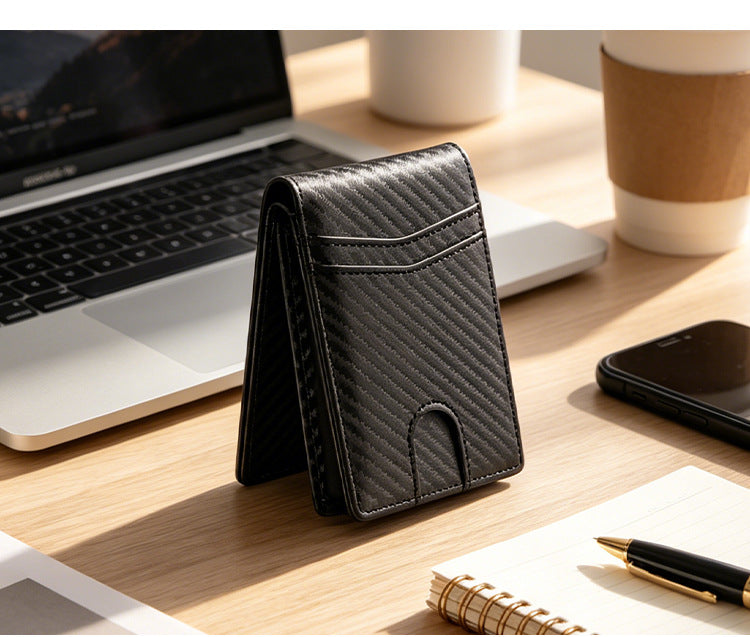 Portefeuille Homme Business-Casual Carbon-Fibre
