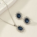 European and American Fashion SUNFLOWER Zircon Ear Stud Collier