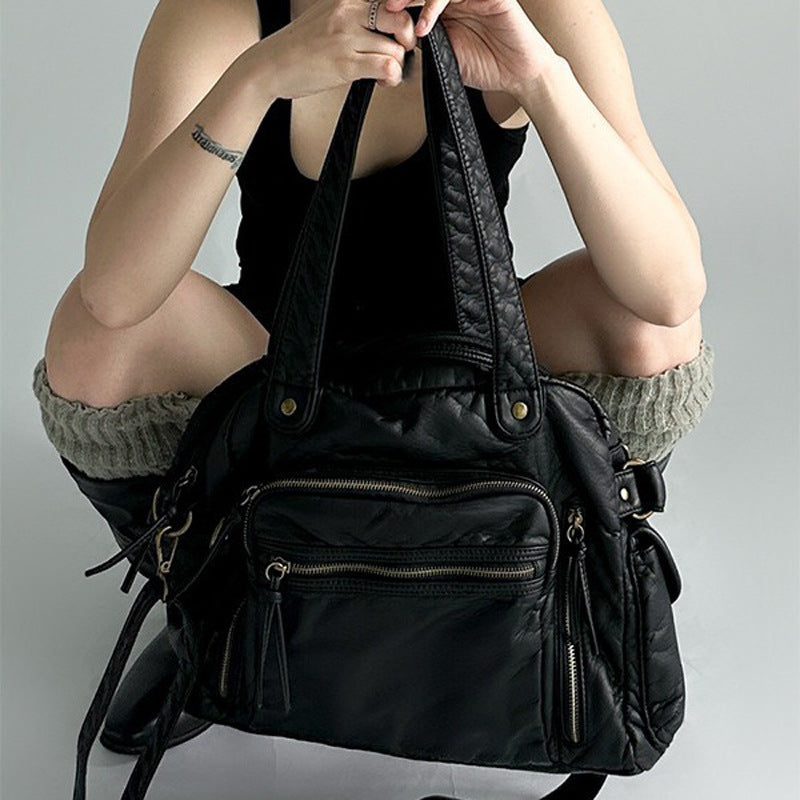 Sac de Messenger d'épaule féminine Retro Biker