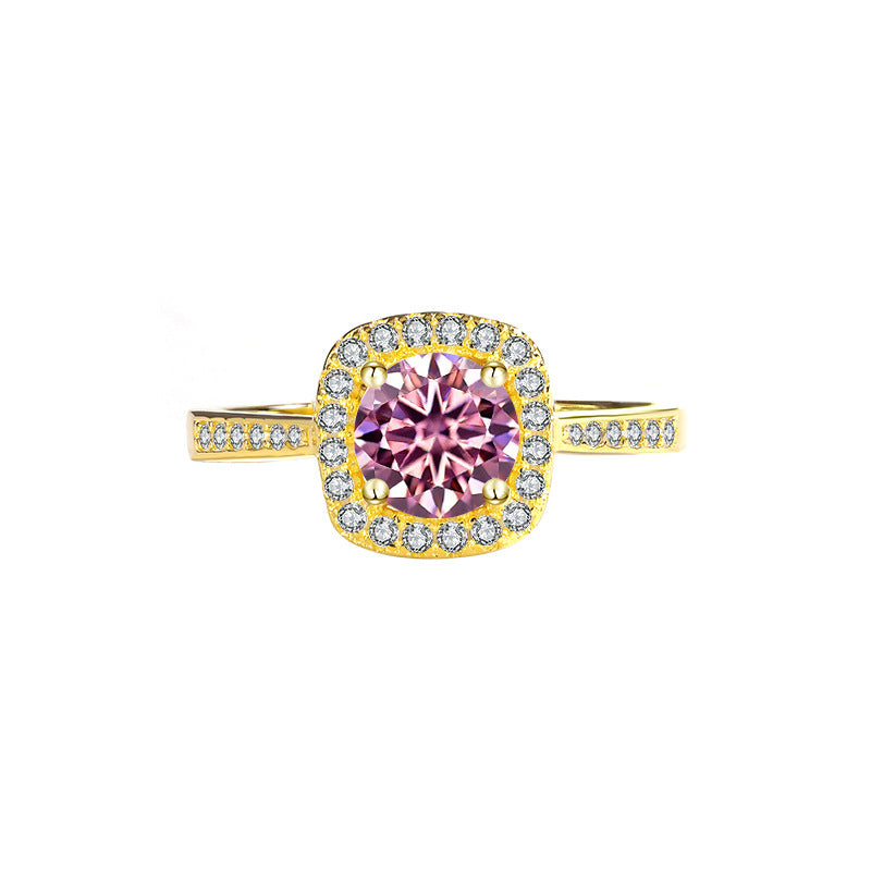 925 Argent Moissanite anneau de luxe