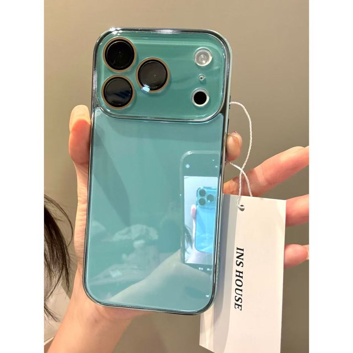 Etui de téléphone Emerald-vert, digne d'Instagram, avec une ambiance premium