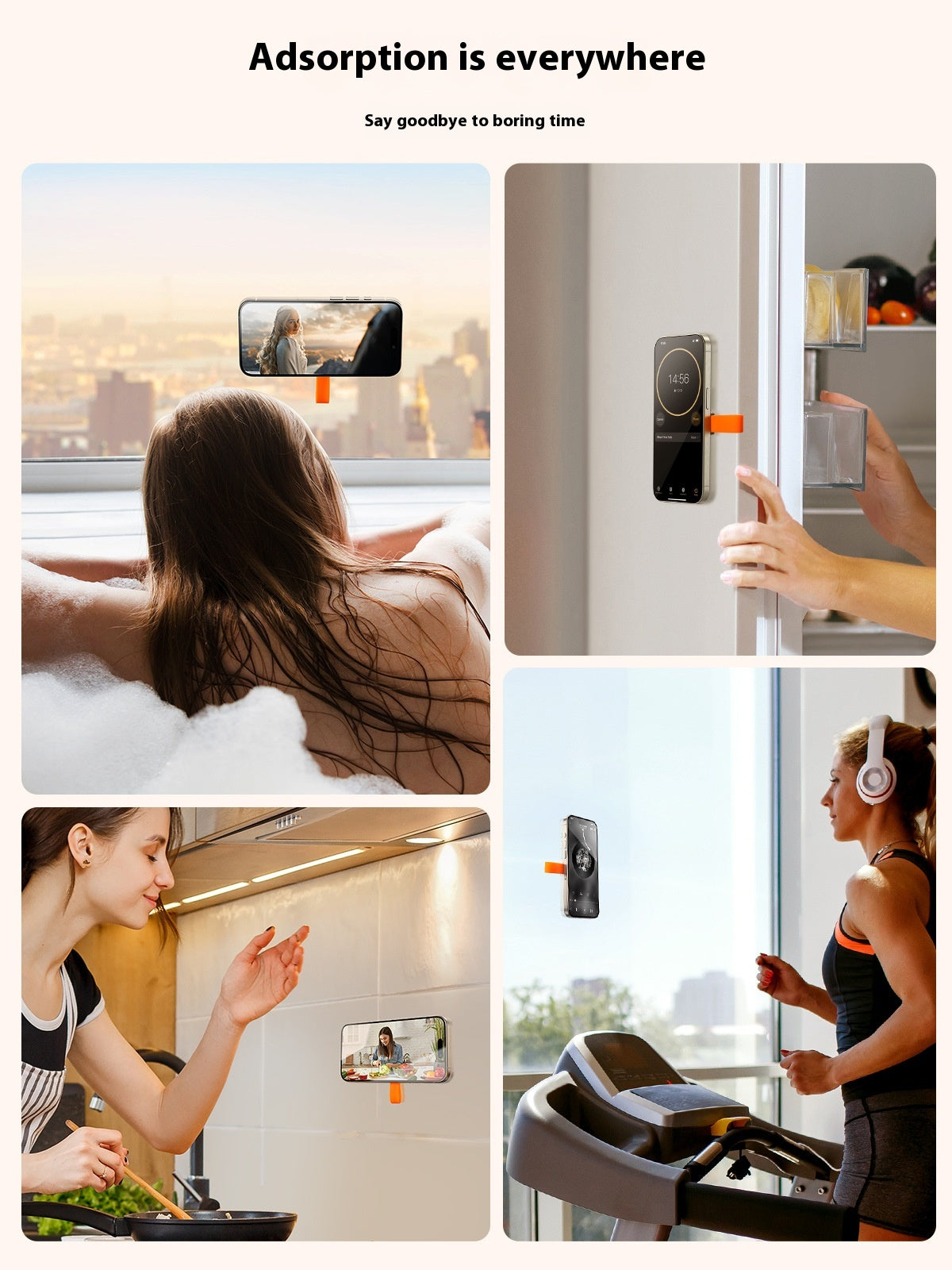 Silicone Sucker Support de téléphone magnétique fort