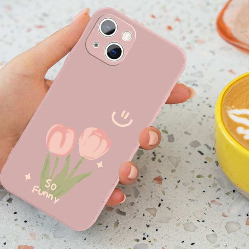 Tulipe boîtier de téléphone en silicone anti goutte