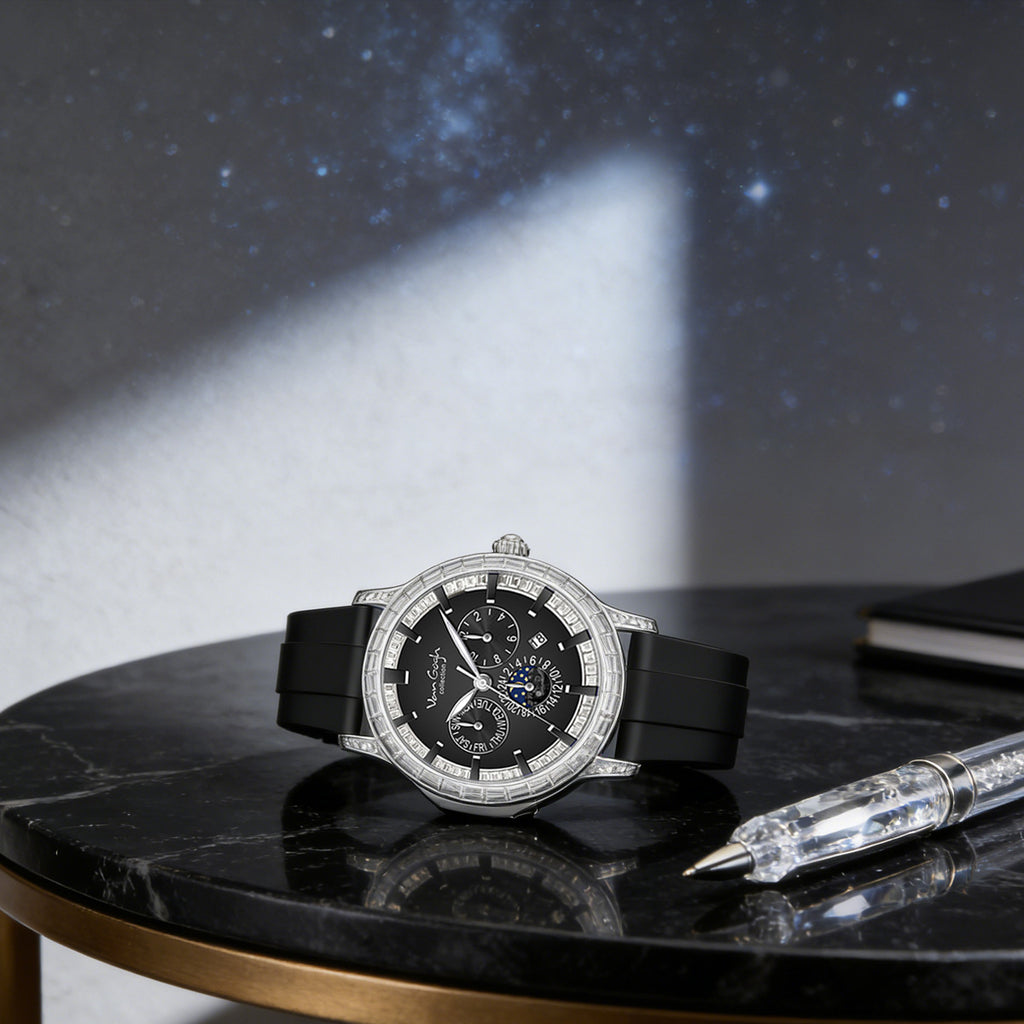 VAN GOGH High Apparence Light Luxury Homme Luminous Blue Mechanical Watch Bohui Series