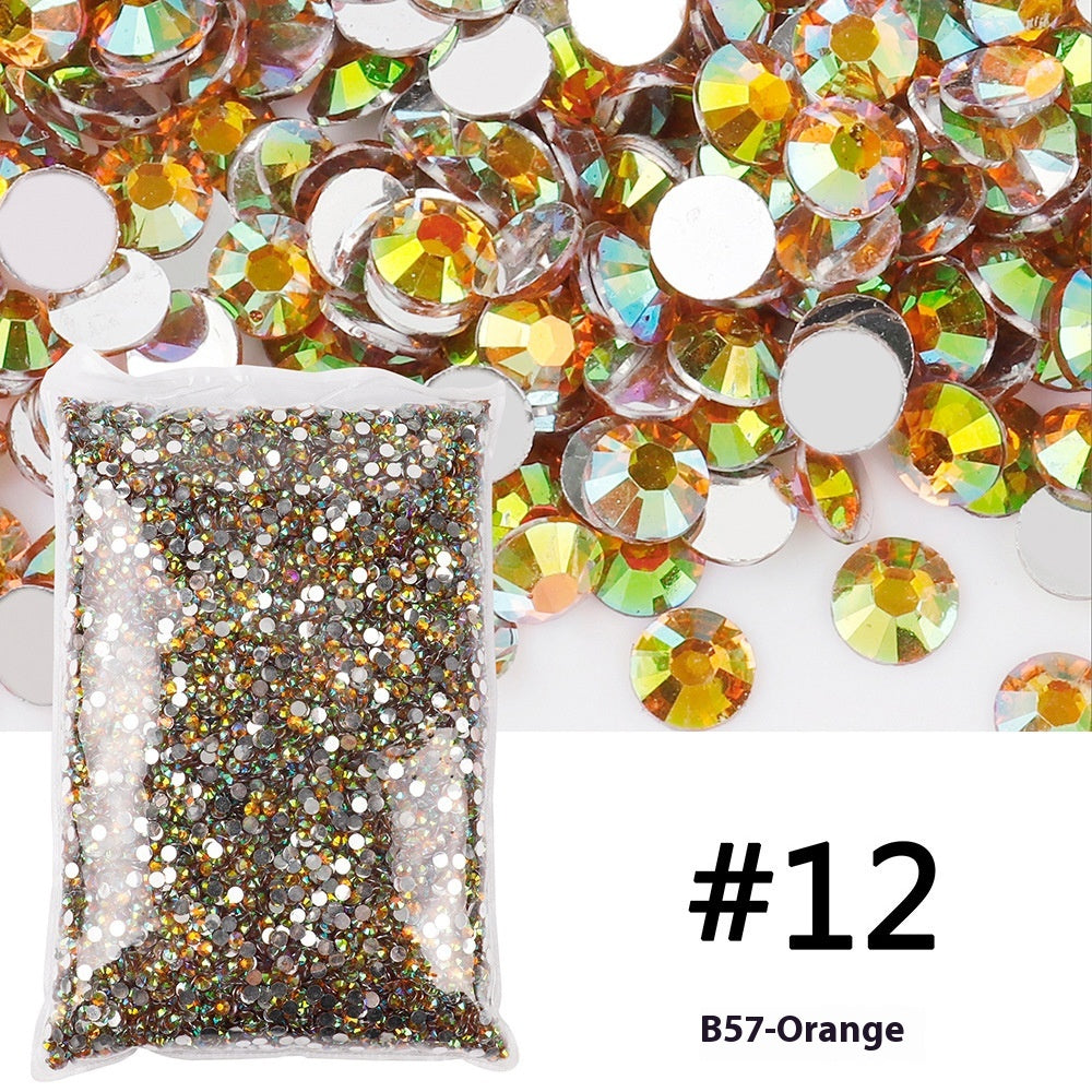 Resin Flat Magic Color Nail Strass-sticking Ornement fait à la main