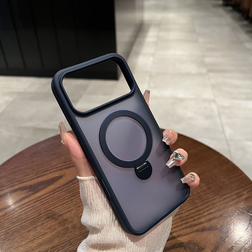 360 Rotation son magnétique à aspiration boîtier de téléphone cas de peau se sentant gelé