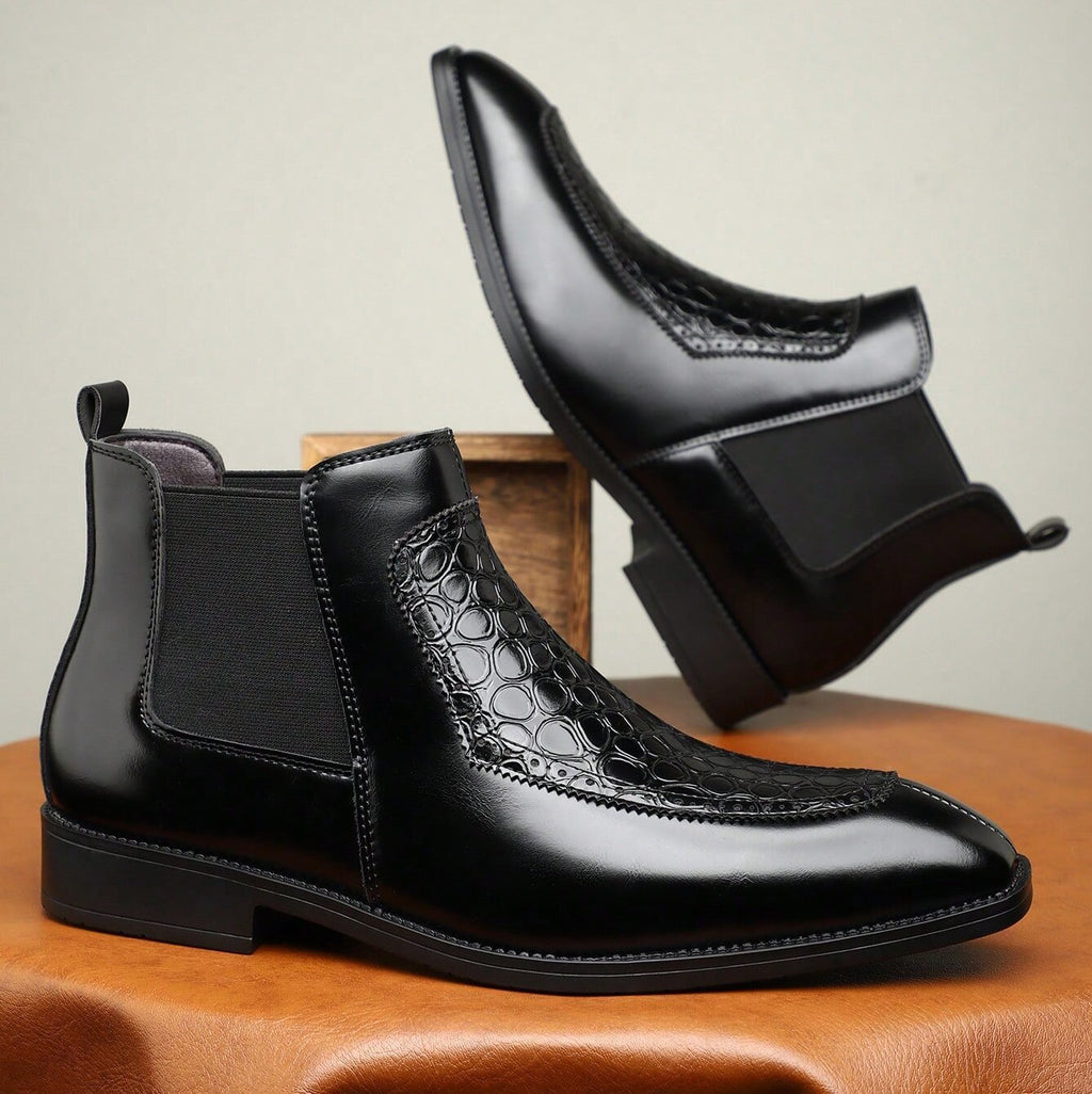 Business Casual mi-haut rétro hommes pointu versatile Martin Bottes