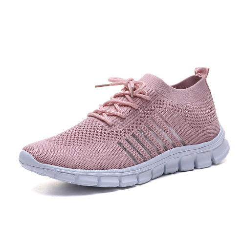 Femmes Respirant Sneaker High-cut Lace-up Platform Chaussures Casual