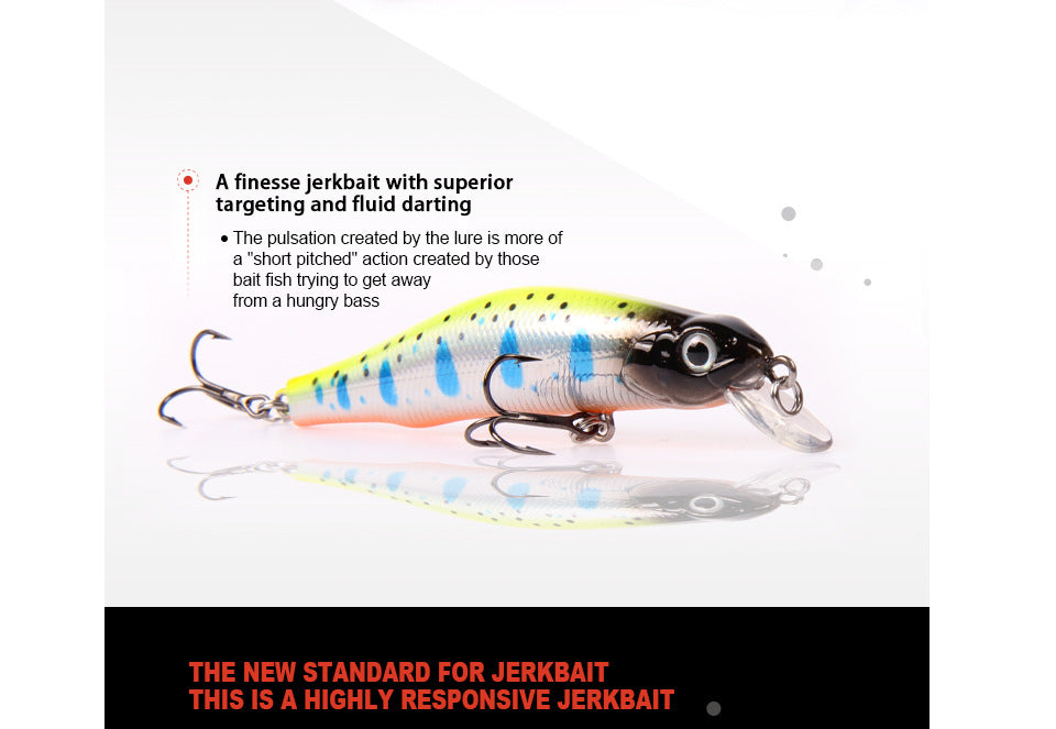 Long S 80mm8.5g Lure magnétique de pêche en eau douce