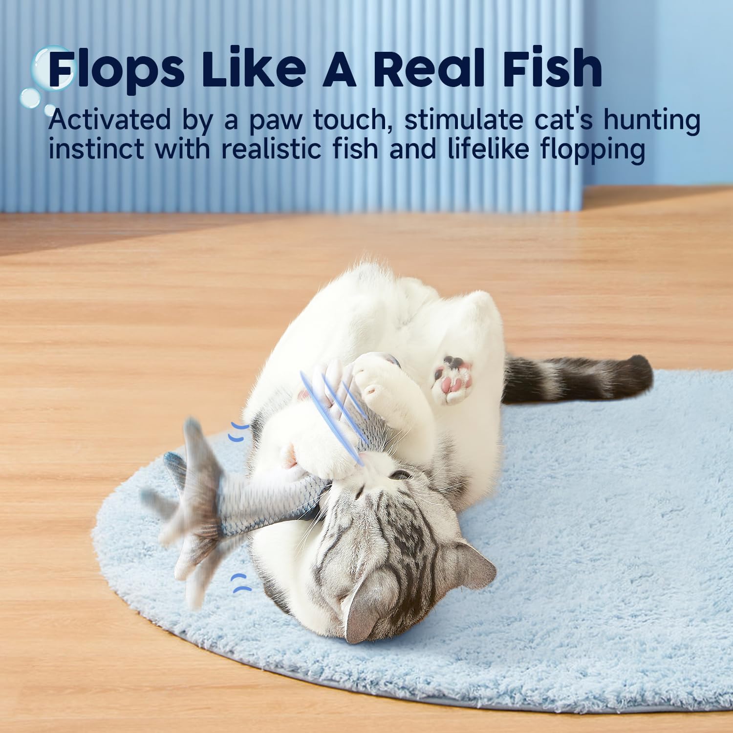 Jouets de chat Floping Poisson avec Catnip