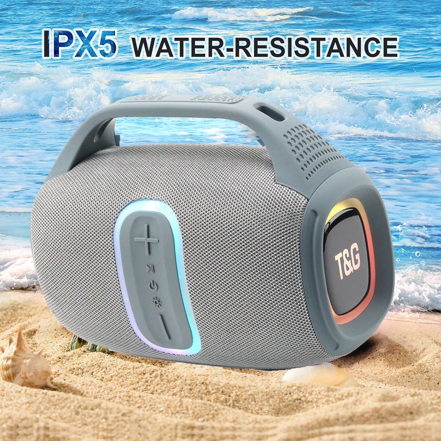Haut-parleurs portables Haut-parleur Boombox avec LED couleur dynamique