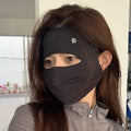 Masque de protection solaire plein visage Protection UV Mode extérieure Revêtement respirant en soie glacée