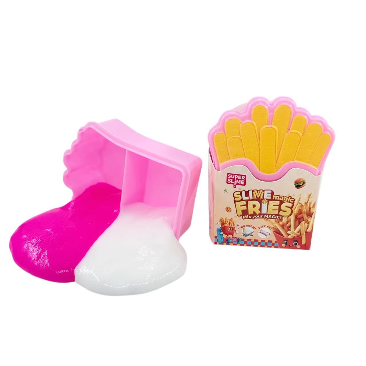 Simulation French Fries Box Crystal Slime Toy