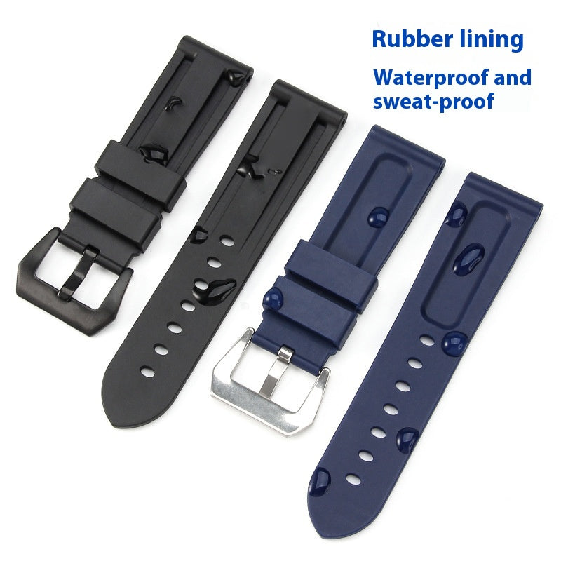 Bracelet de montre en silicone épingle en caoutchouc imperméable