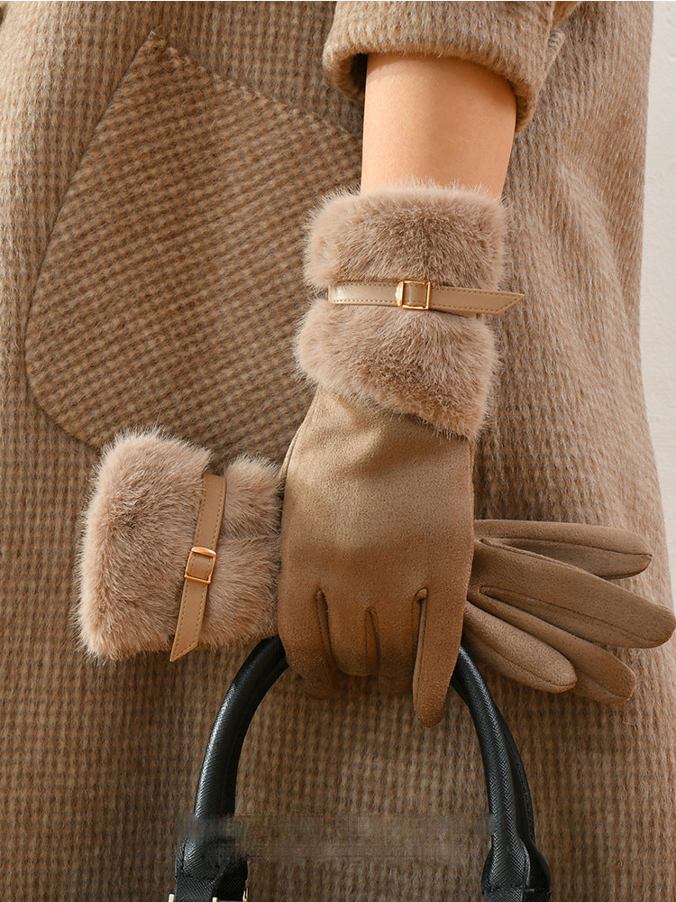 Gants de conduite avec un linge de polaire pour plus chaud et l'isolation