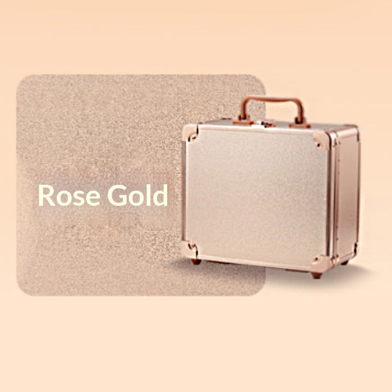 Boîtier cosmétique de grande capacité avec éclairage magnétique et rangement miroir
