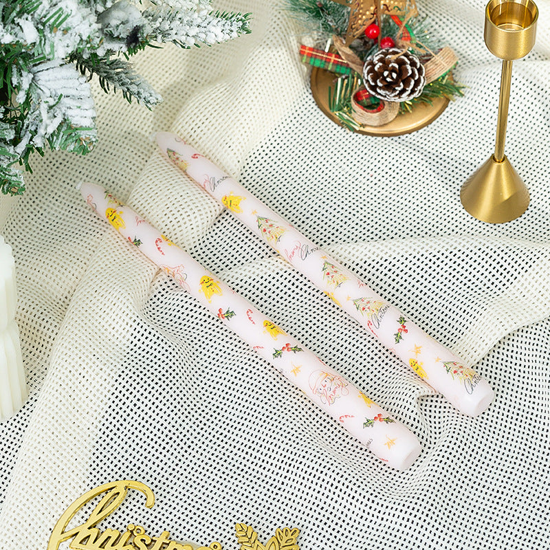 Décoration de Noël 25cm Classic Ignition Long Pole Bougie Banquette sans fumée Table Lay