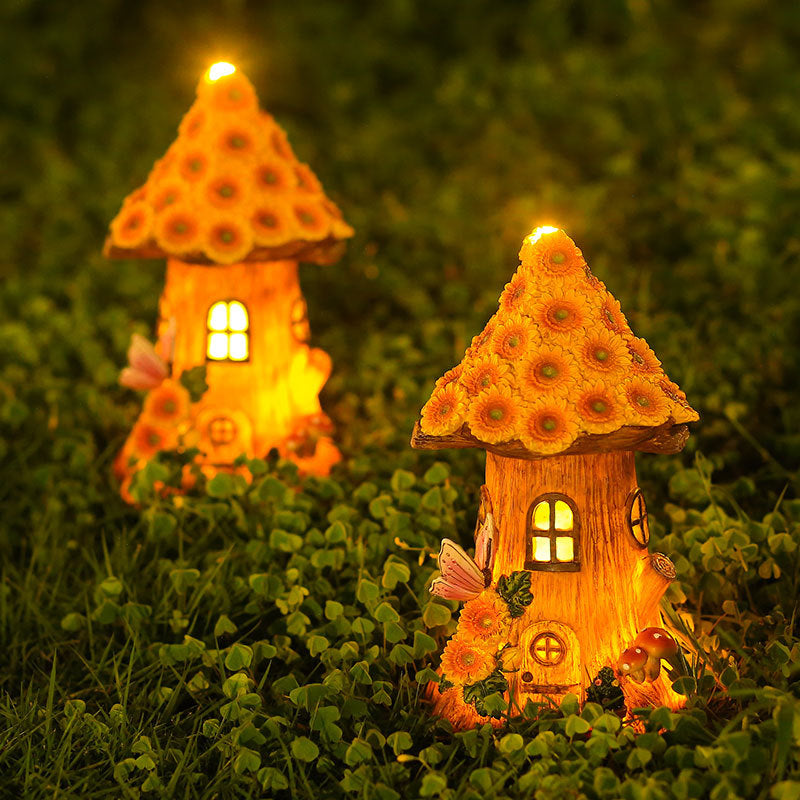 Resin solaire lampe décoration arbre maison lampe jardin extérieur pelouse