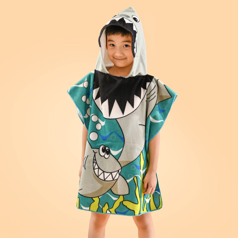 Serviette de plage absorbante pour enfants Dinosaur Bathrobe