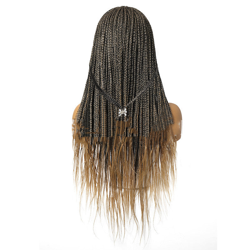 Cheveux européens et américains de soie glacée avec Turban Wig à trois brins Braid Brésilien crochet Stre
