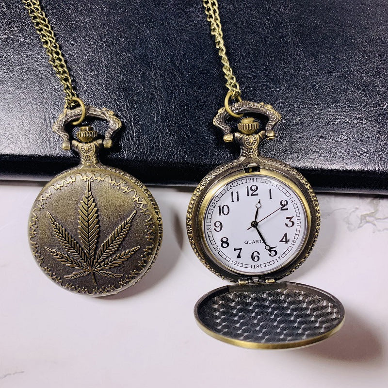 Maple Leaf Lanyard Montre à quartz créative à arbre chanceux