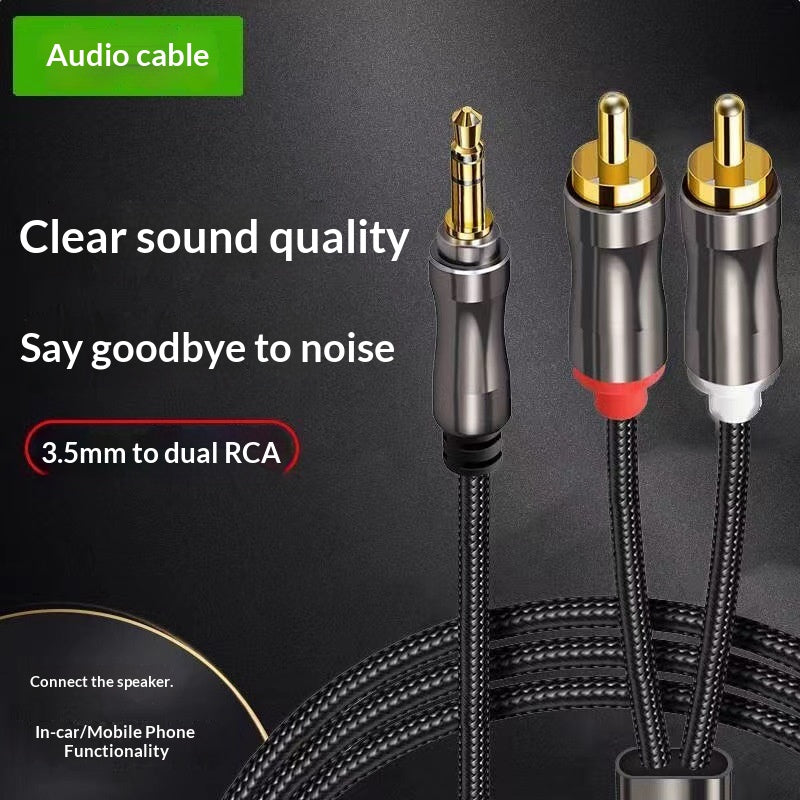 Câble audio RCA de 3,5 mm à un contre deux