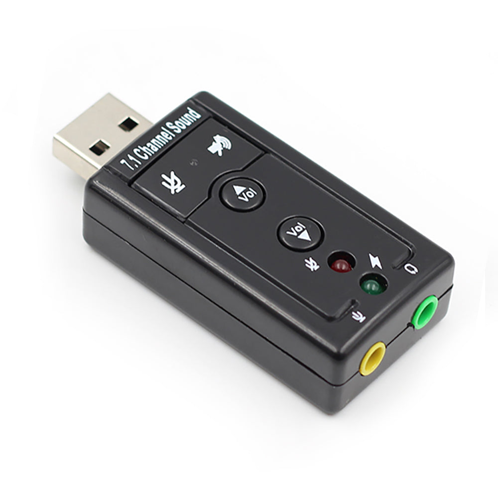 7.1 Carte son USB externe USB à Jack 3.5mm Adaptateur audio Micphone Carte son