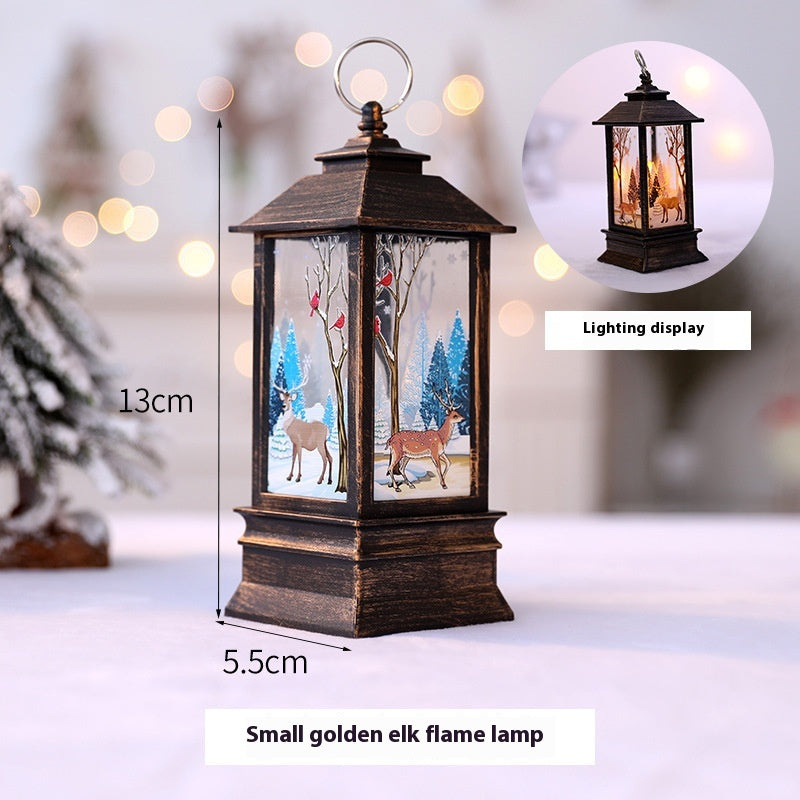 Lampe à huile portable de Noël Santa Claus LED lumières de nuit Batterie alimentée intérieur extérieur Ha