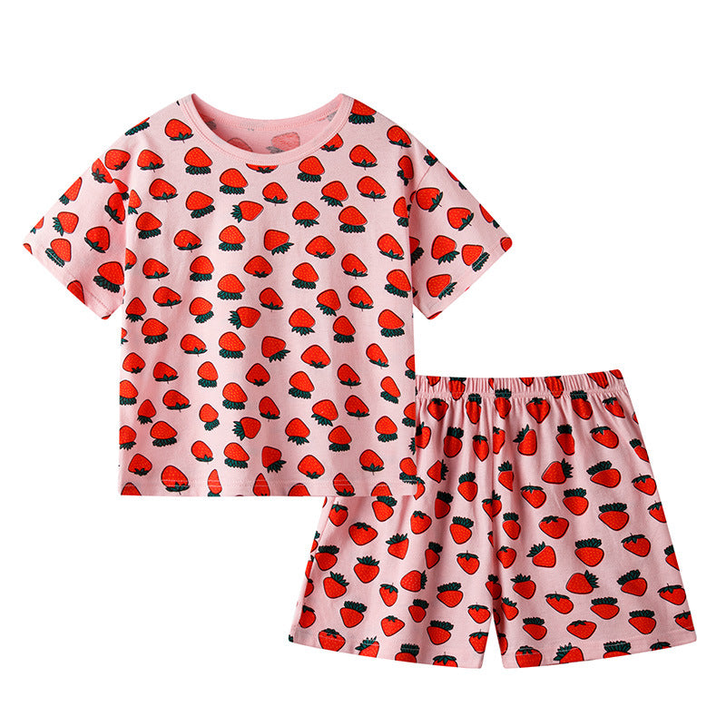Vêtements de maison à manches courtes d'été pour enfants