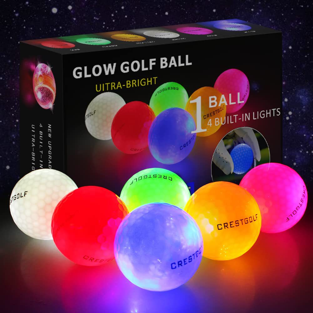 LED Glowing Golf Ball Night Pratique 6 pièces dans une boîte