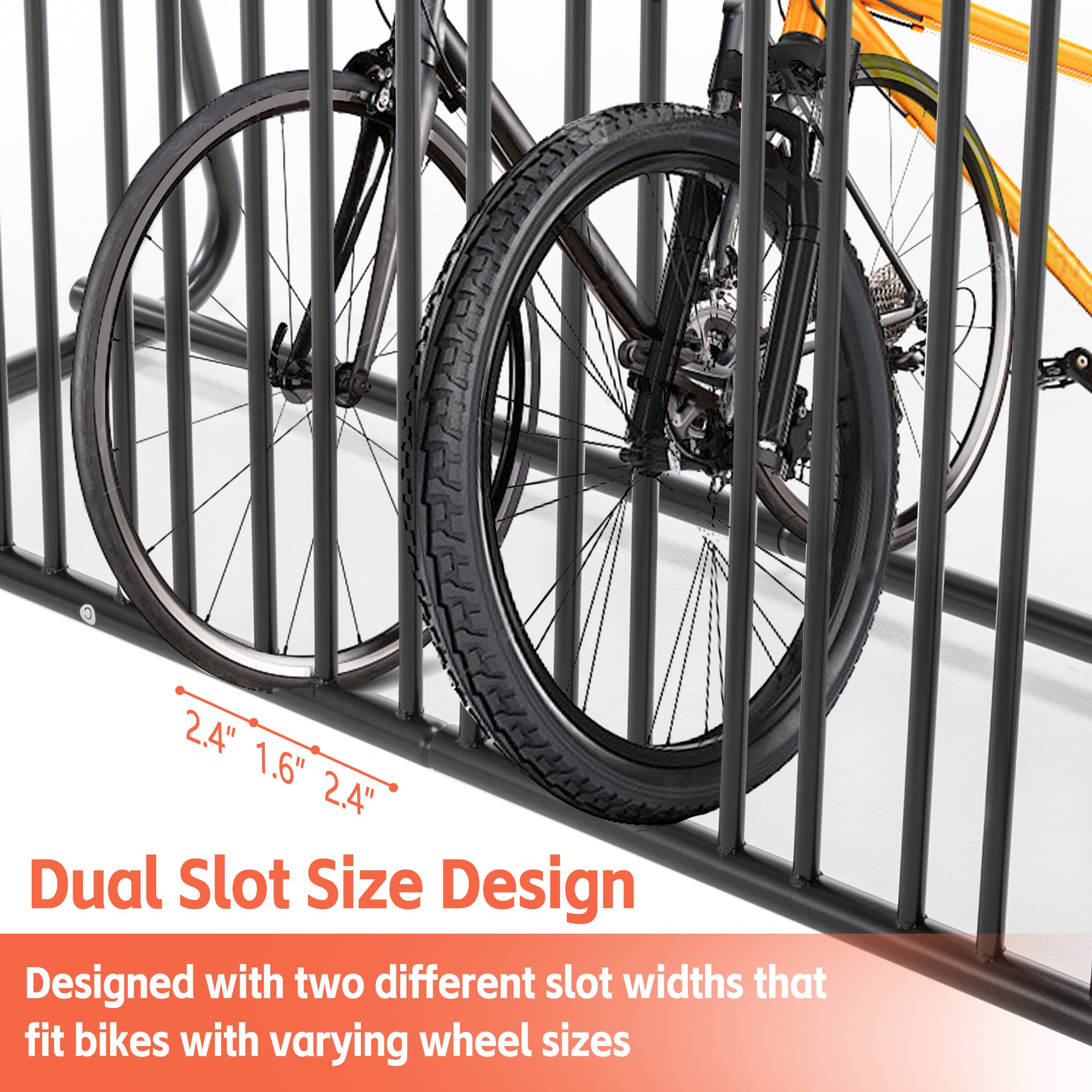 Rack de vélo extérieur lourd 10 broches - Support de rangement en acier double side pour garages