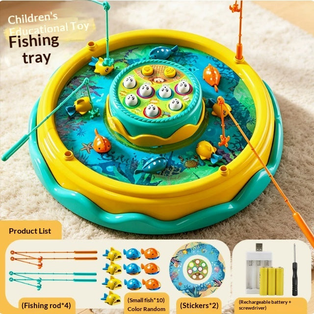 Ensemble de jouets de pêche magnétique électrique
